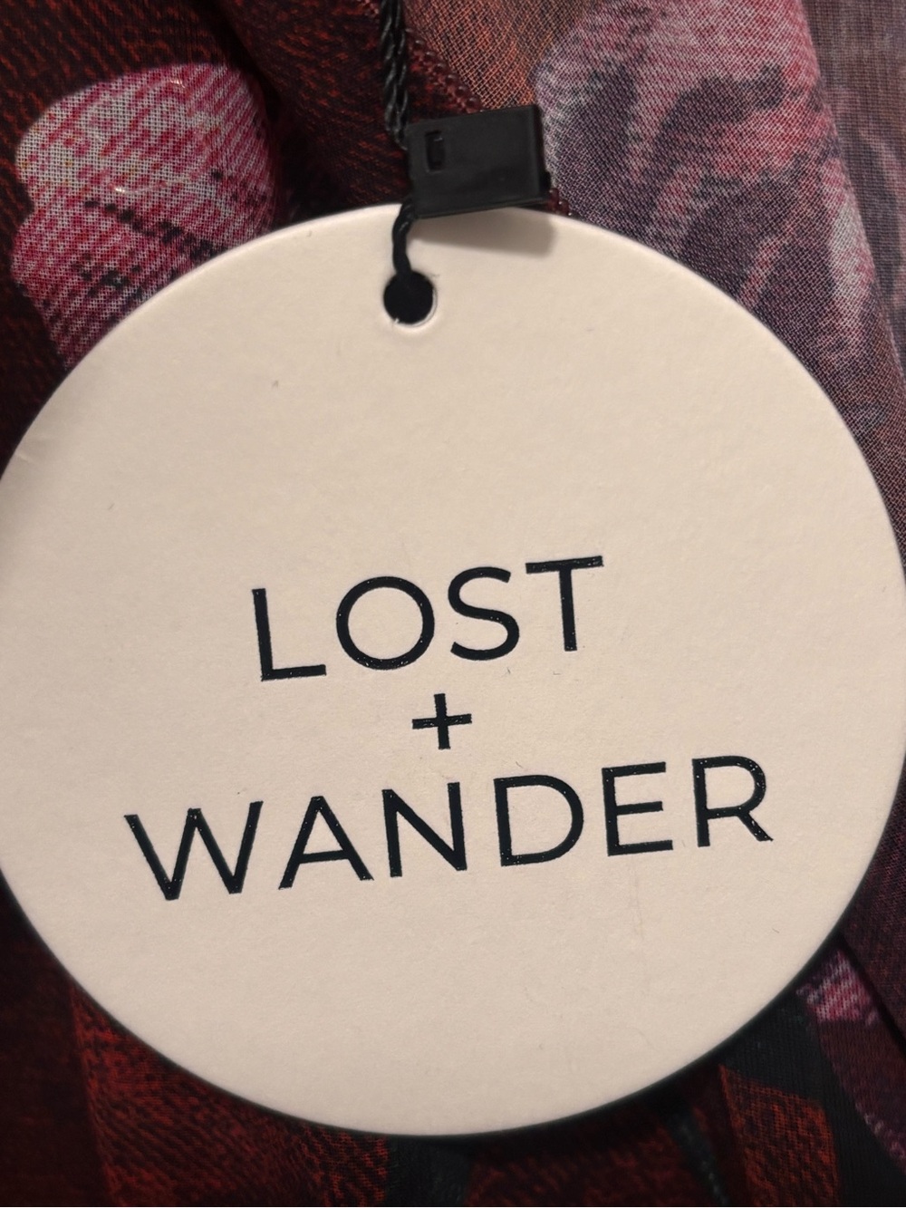 Lost + Wander Burgundy Floral Tiered Maxi Dress. Sz S. NWT - Picture 7 of 12